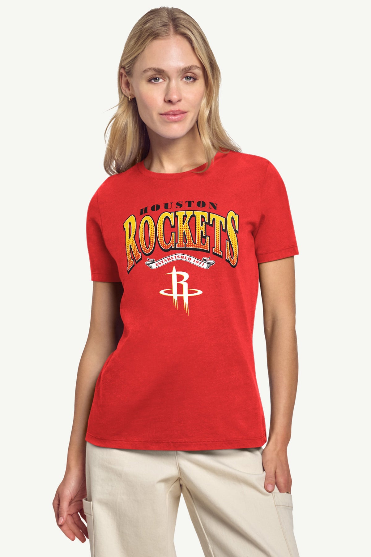 Starter WOMENS HOUSTON ROCKETS 3-POINT LEGACY T SHIRT