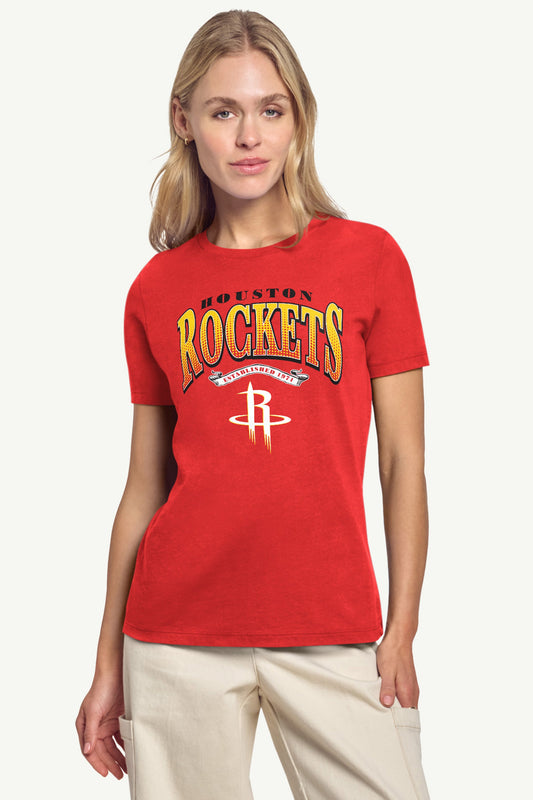 Starter WOMENS HOUSTON ROCKETS 3-POINT LEGACY T SHIRT