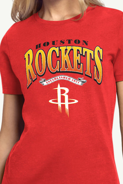 Starter WOMENS HOUSTON ROCKETS 3-POINT LEGACY T SHIRT