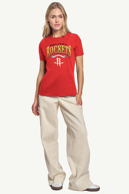 Starter WOMENS HOUSTON ROCKETS 3-POINT LEGACY T SHIRT