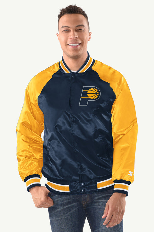 Starter MENS INDIANA PACERS INDUCTEE SATIN VARSITY JACKET