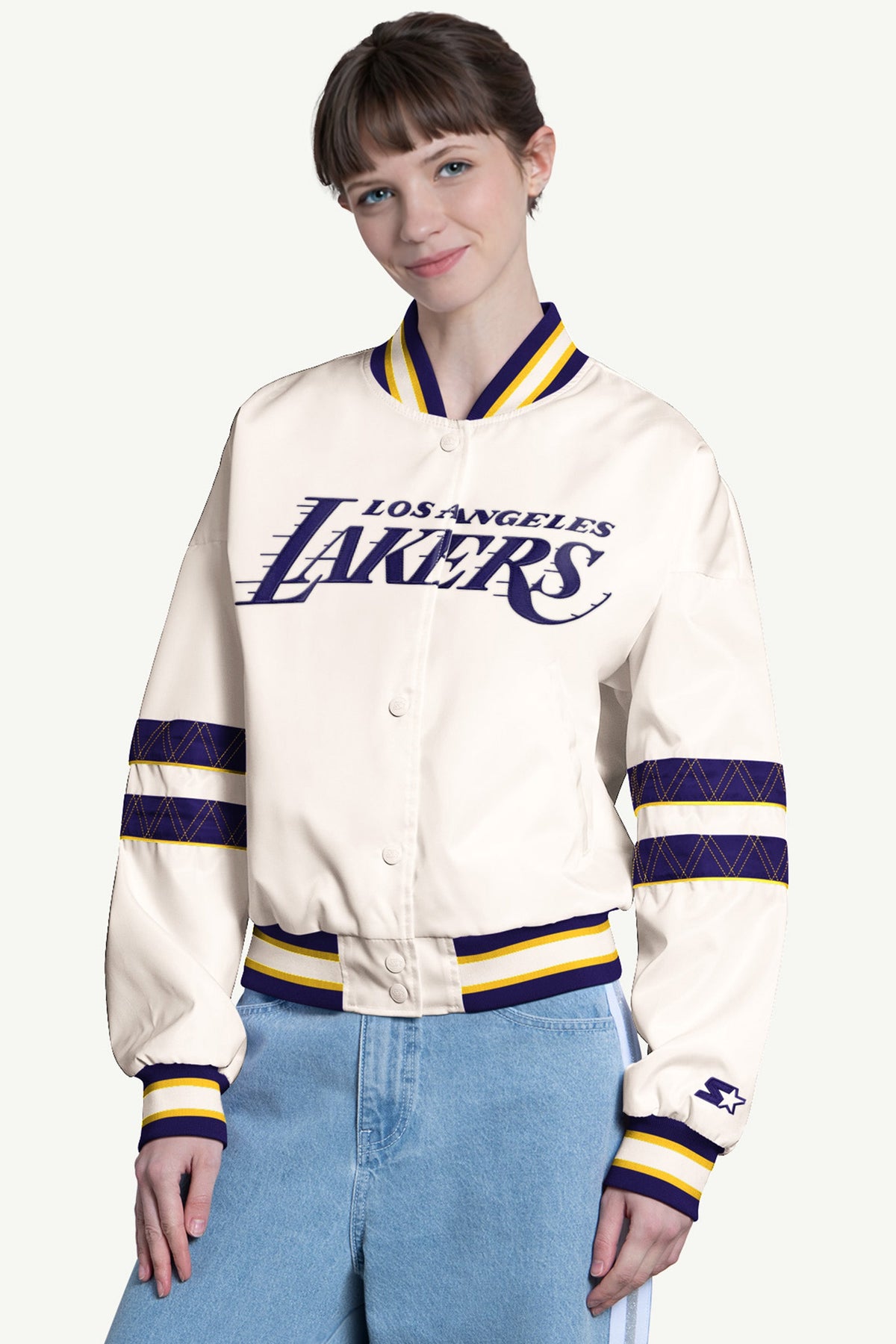 Starter WOMENS LA LAKERS INTERCEPTION VARSITY JACKET