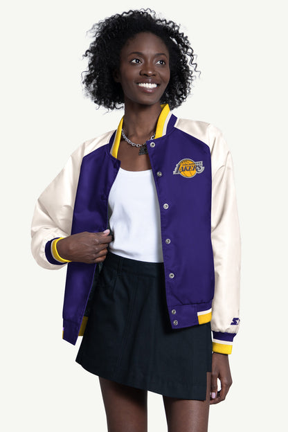 Starter WOMENS LA LAKERS LAKERS BLITZ VARSITY JACKET