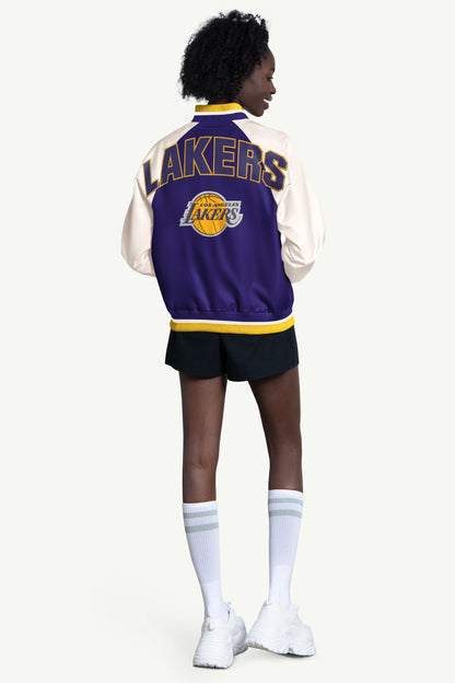 Starter WOMENS LA LAKERS LAKERS BLITZ VARSITY JACKET