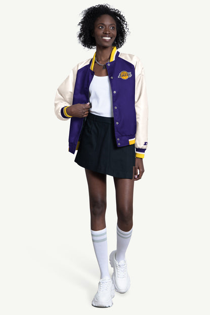 Starter WOMENS LA LAKERS LAKERS BLITZ VARSITY JACKET