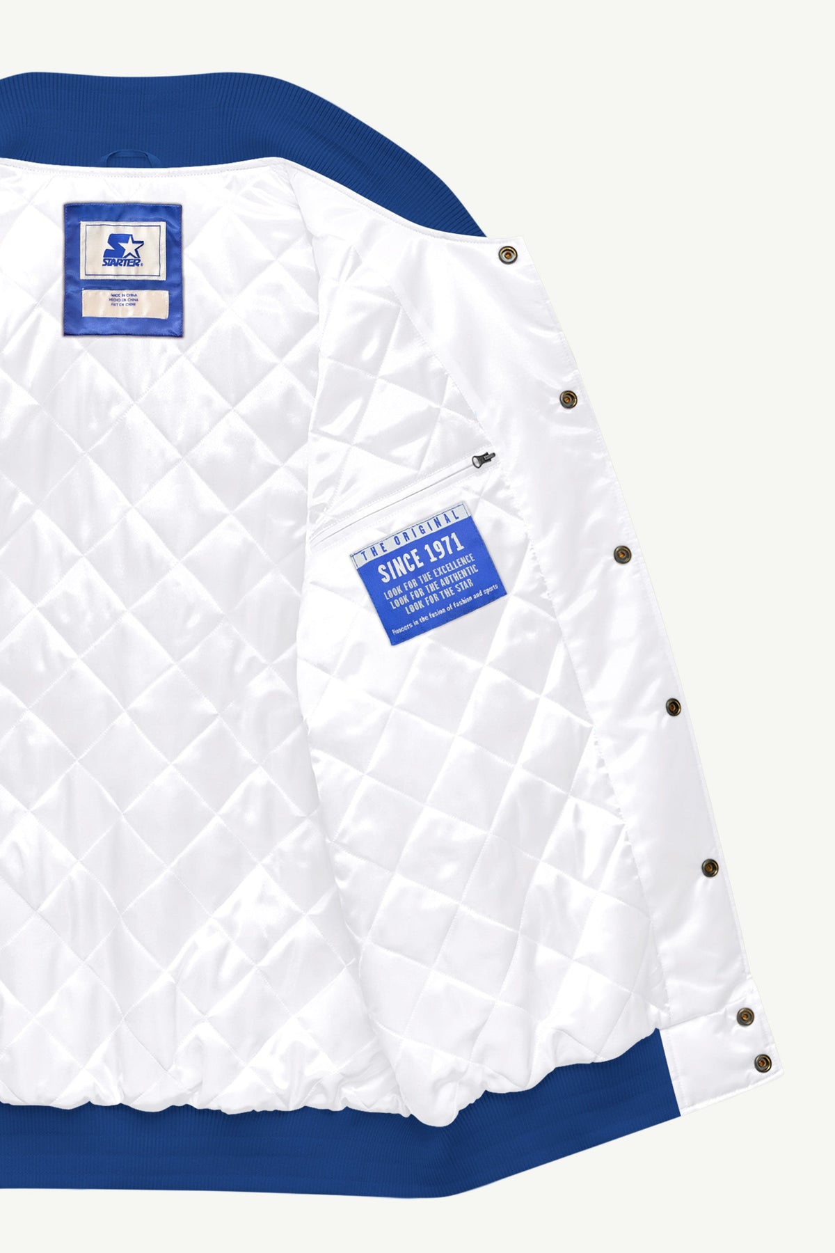 Starter MENS NEW YORK KNICKS TRIPLE OPTION SATIN VARSITY JACKET