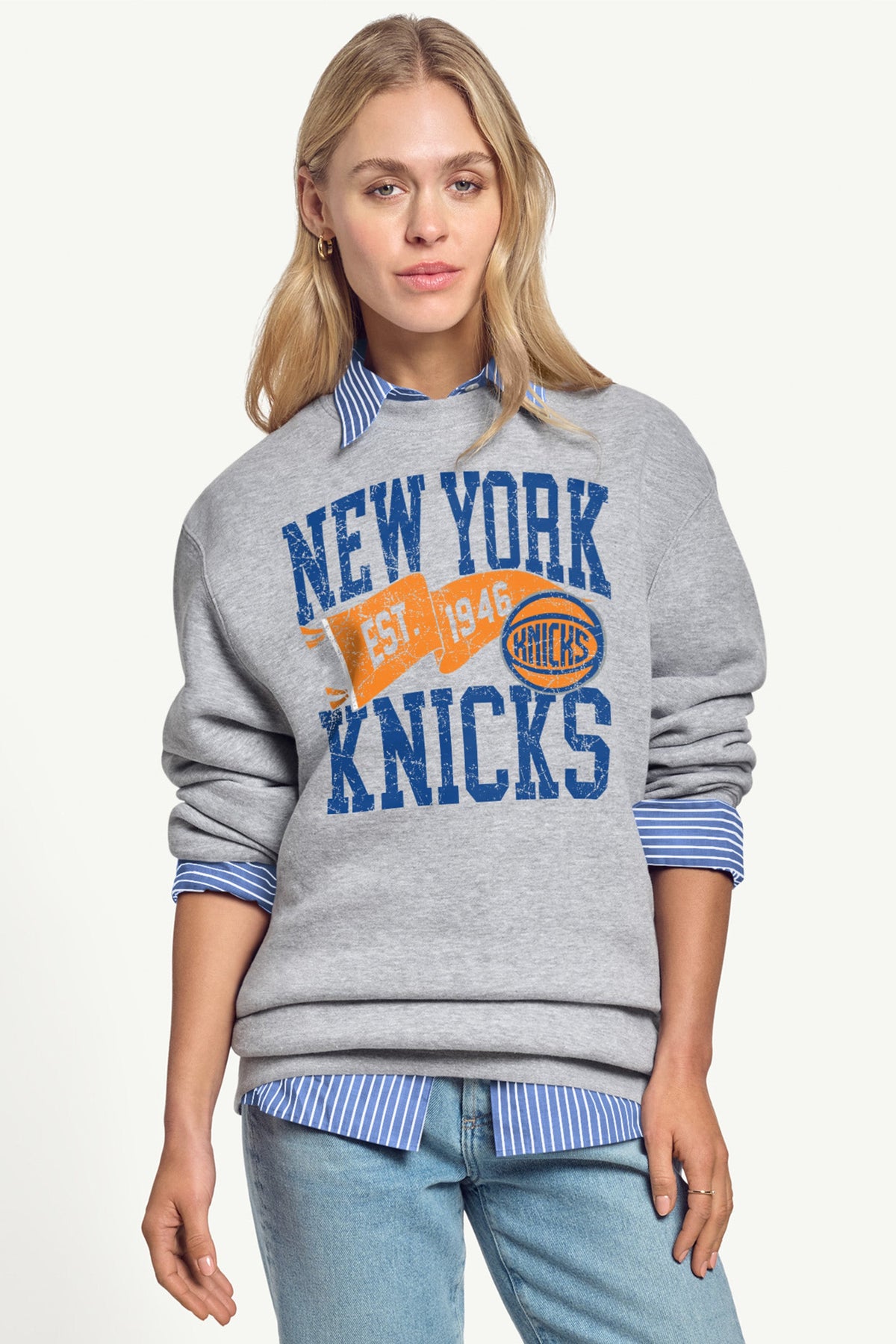 Starter WOMENS NEW YORK KNICKS PENNANT SWEATSHIRT
