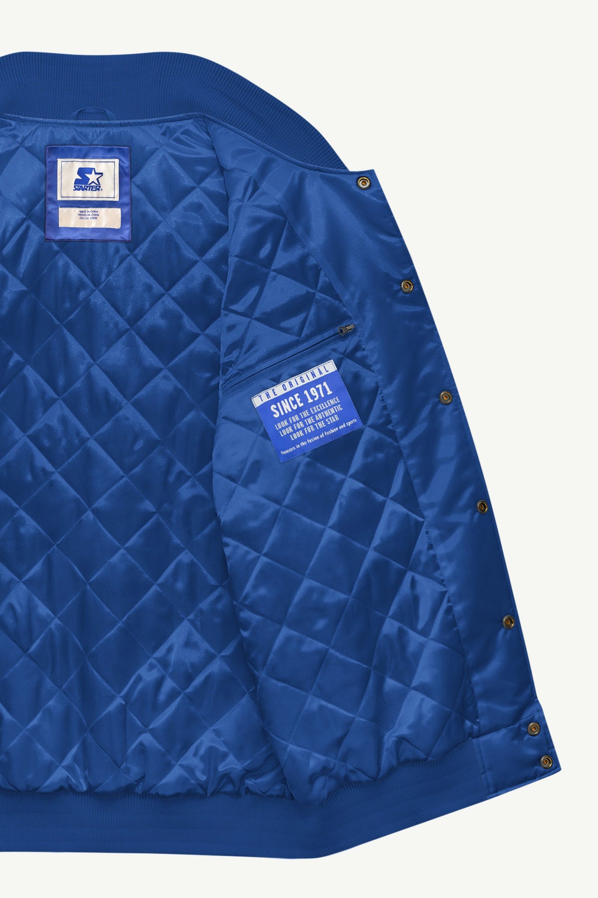 Starter MENS NEW YORK KNICKS TRIPLE OPTION SATIN VARSITY JACKET