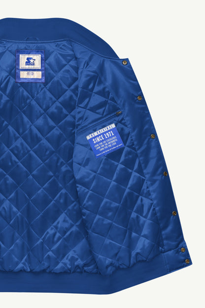 Starter MENS NEW YORK KNICKS TRIPLE OPTION SATIN VARSITY JACKET