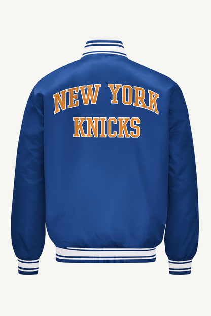 Starter MENS NEW YORK KNICKS PRINTED GRAPHIC BASKETBALL SATIN VARSITY JACKET