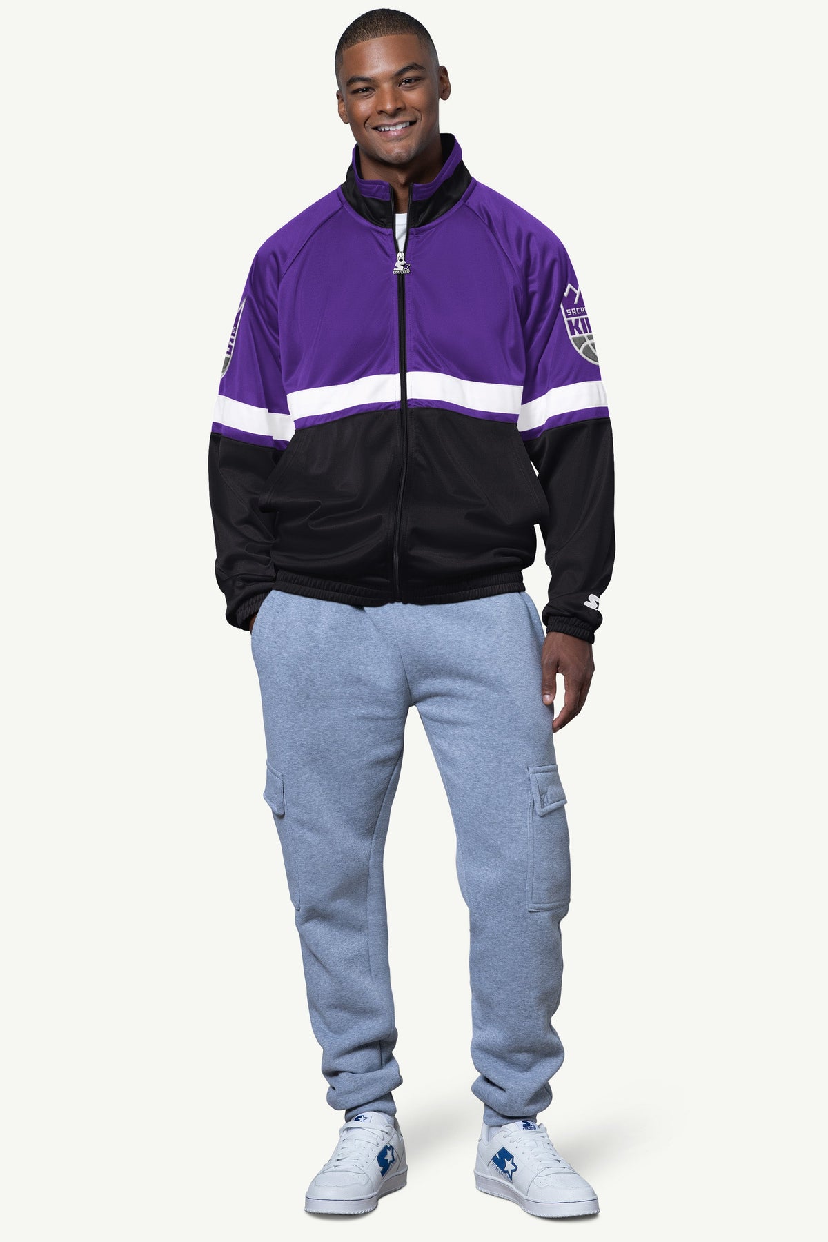 Starter MENS SACRAMENTO KINGS VETERAN TRACK JACKET