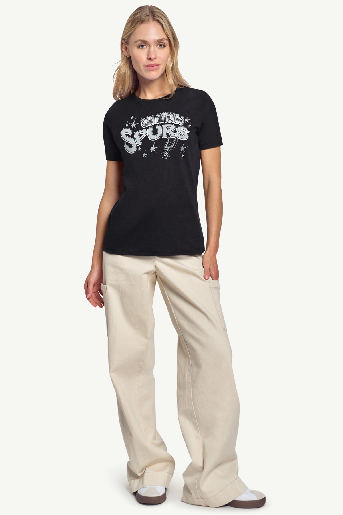 Starter WOMENS SAN ANTONIO SPURS FIREWORKS SHORT SLEEVE T SHIRT