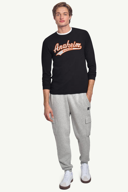Starter MENS ANAHEIM DUCKS TAILSWEEP LONG SLEEVE T SHIRT