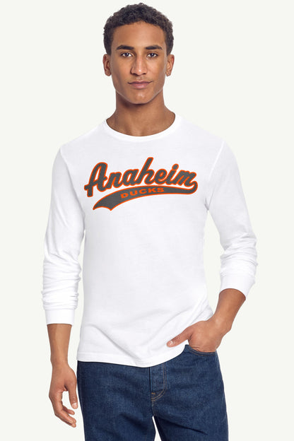 Starter MENS ANAHEIM DUCKS TAILSWEEP LONG SLEEVE T SHIRT
