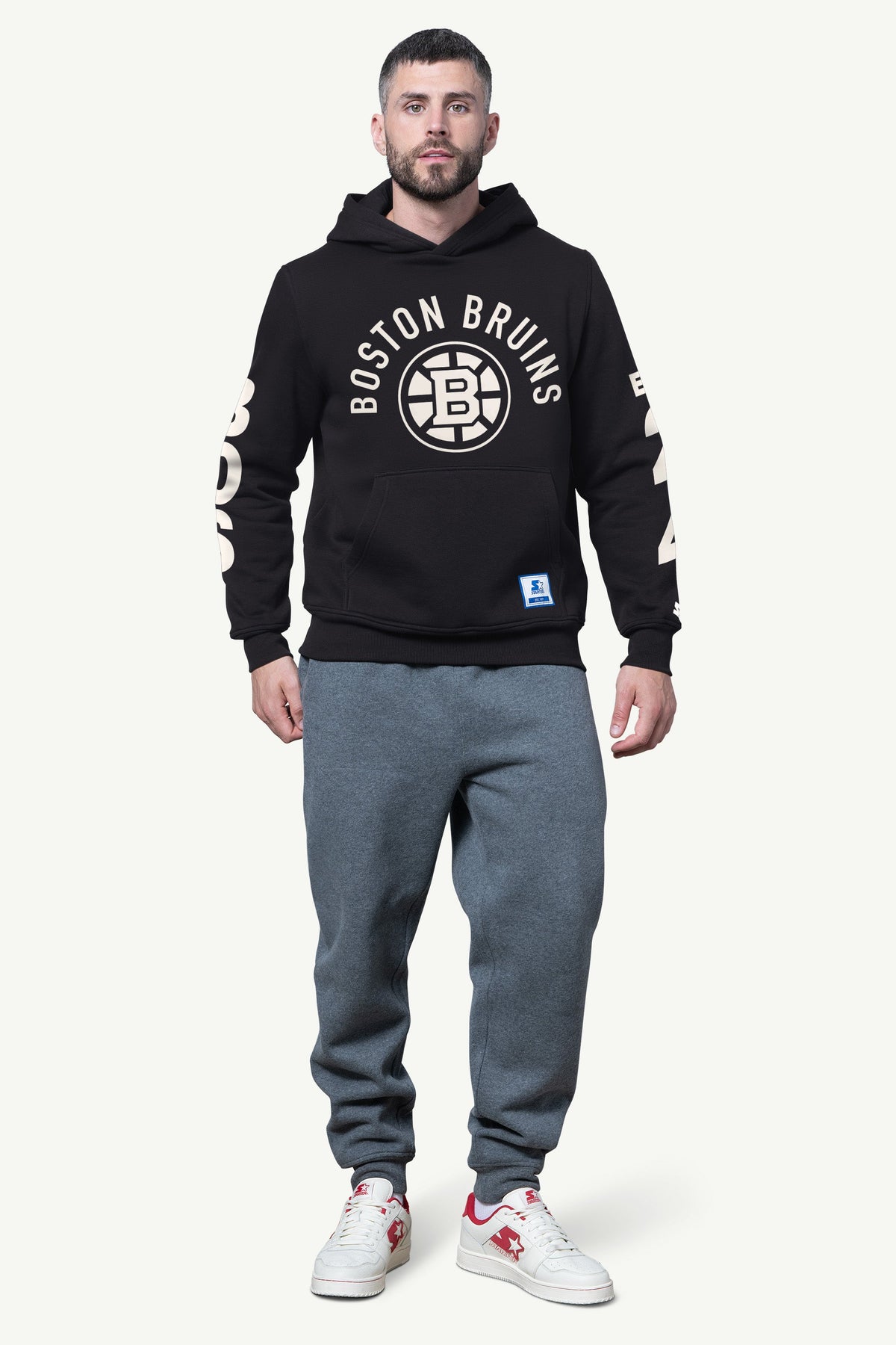 Starter MENS BOSTON BRUINS HANDOFF FLEECE HOODIE