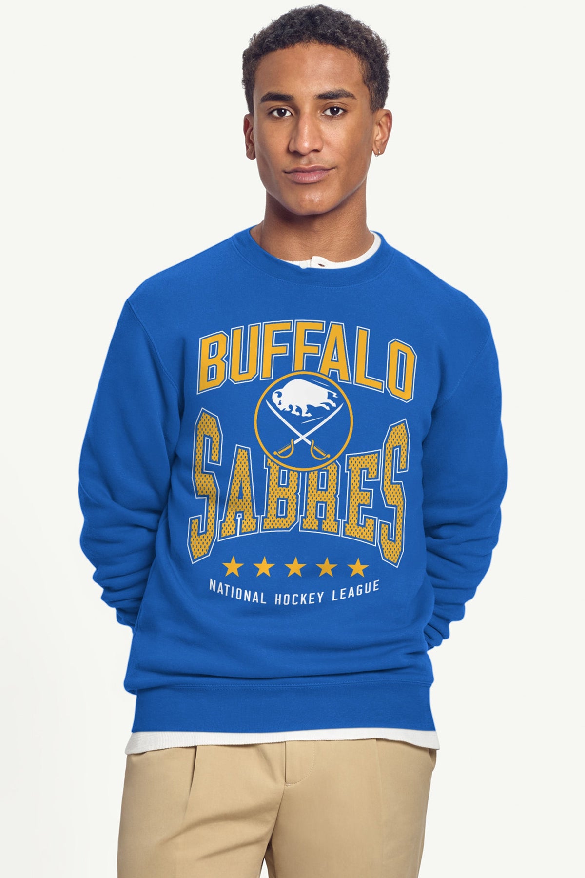 Starter MENS BUFFALO SABRES CENTER SQUEEZE SWEATSHIRT