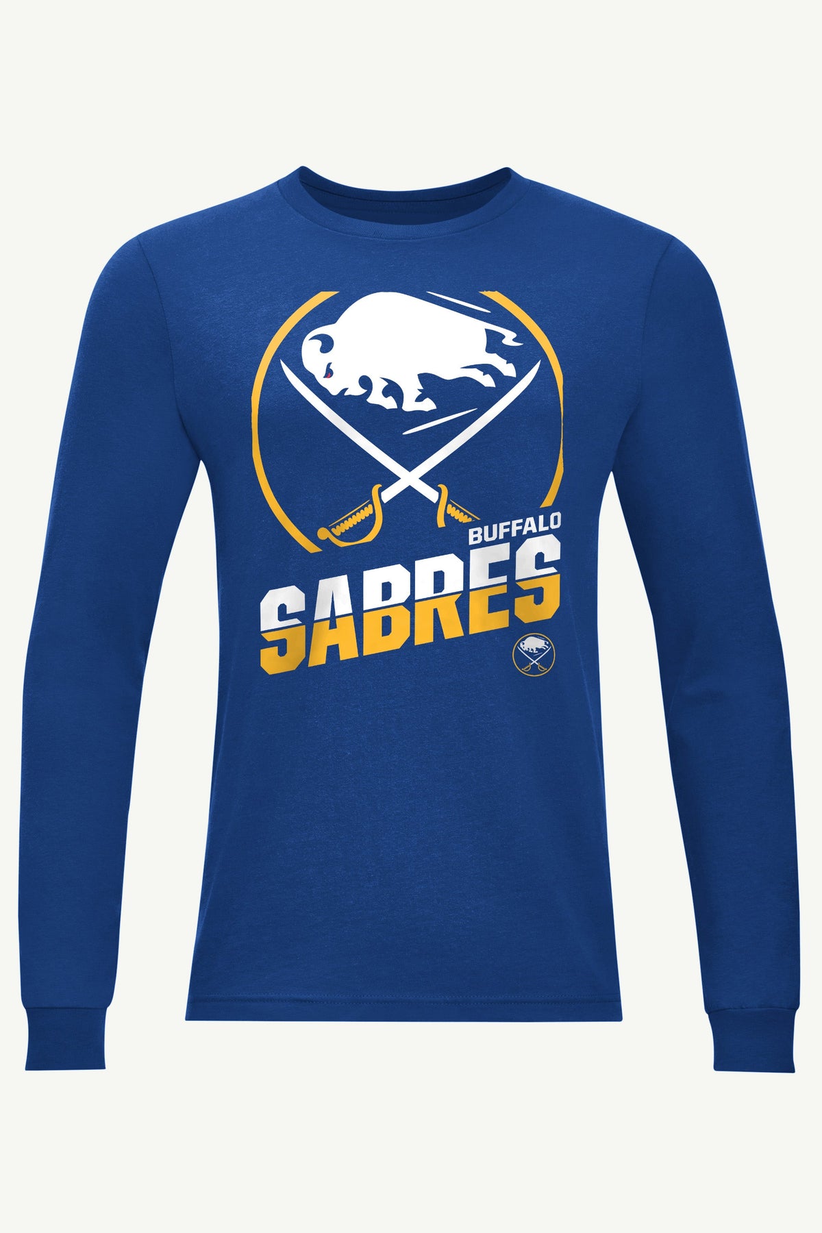 Starter MENS BUFFALO SABRES LOGO ZOOM LONG SLEEVE T SHIRT
