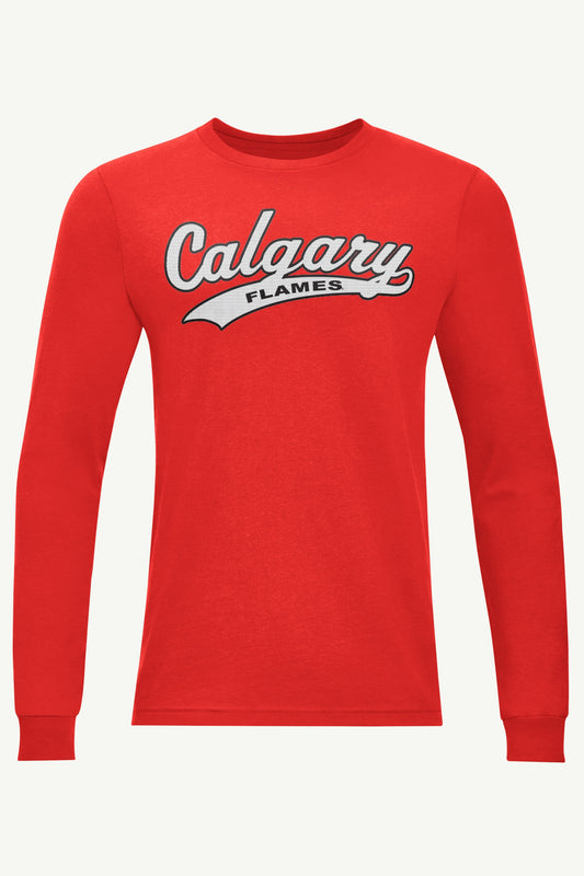 Starter MENS CALGARY FLAMES TAILSWEEP LONG SLEEVE T SHIRT