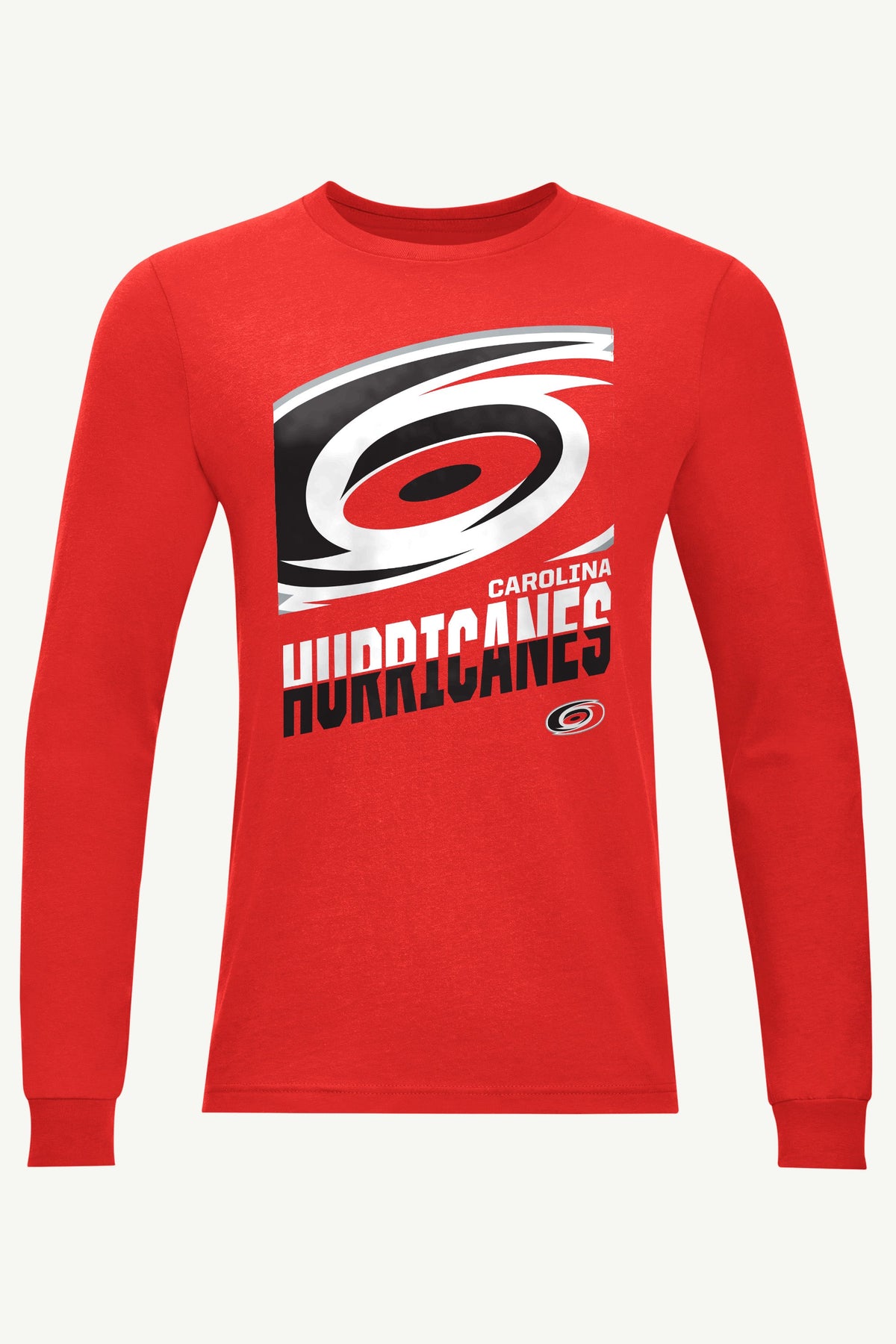 Starter MENS CAROLINA HURRICANES LOGO ZOOM LONG SLEEVE T SHIRT