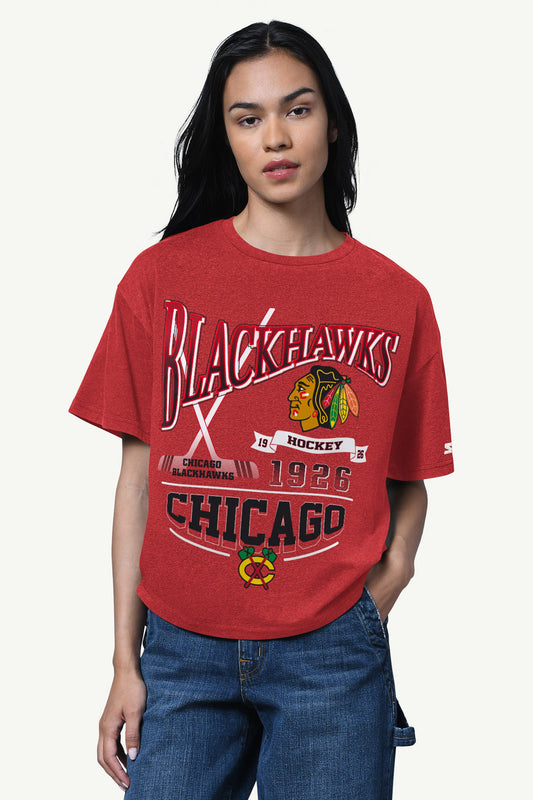 Starter WOMENS CHICAGO BLACKHAWKS HALL OF FAME T SHIRT