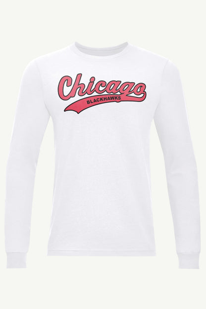 Starter MENS CHICAGO BLACKHAWKS TAILSWEEP LONG SLEEVE T SHIRT
