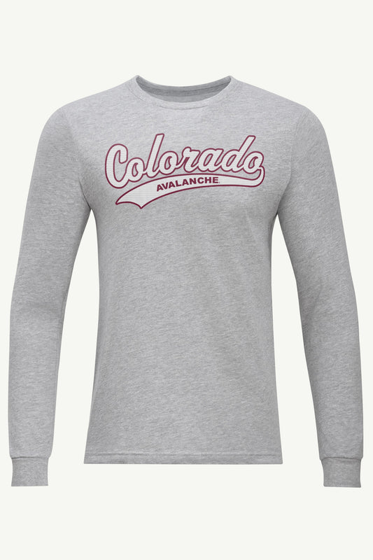 Starter MENS COLORADO AVALANCHE TAILSWEEP LONG SLEEVE T SHIRT