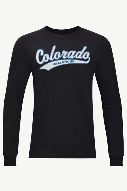 Starter MENS COLORADO AVALANCHE TAILSWEEP LONG SLEEVE T SHIRT
