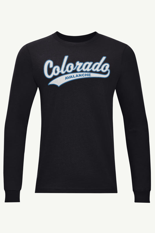 Starter MENS COLORADO AVALANCHE TAILSWEEP LONG SLEEVE T SHIRT