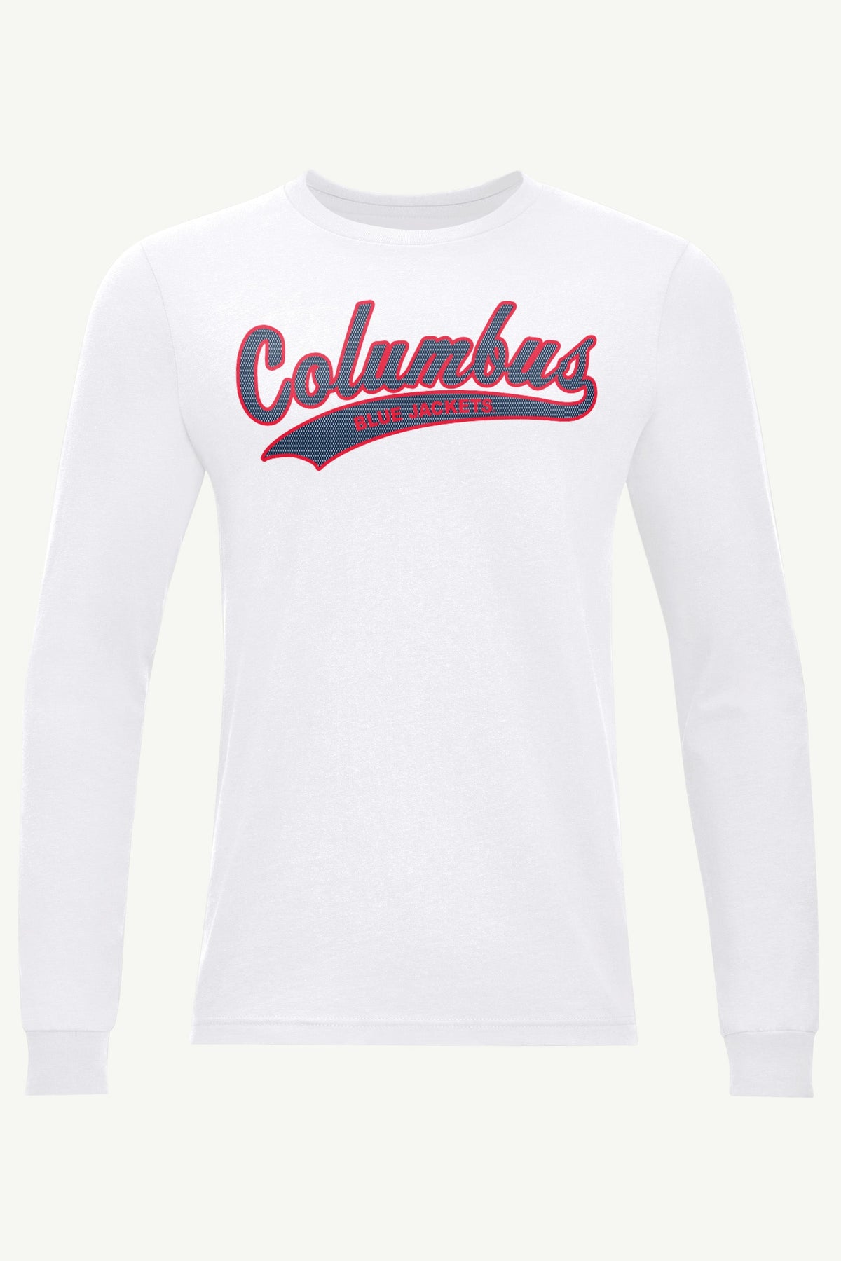 Starter MENS COLUMBUS BLUE JACKETS TAILSWEEP LONG SLEEVE T SHIRT