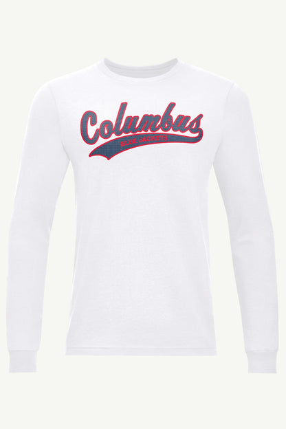 Starter MENS COLUMBUS BLUE JACKETS TAILSWEEP LONG SLEEVE T SHIRT