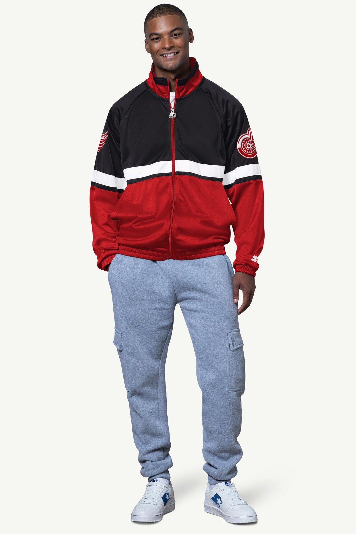 Starter MENS DETROIT RED WINGS VETERAN TRACK JACKET