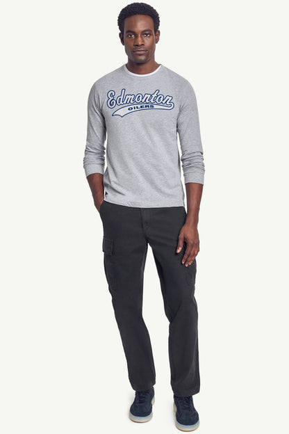 Starter MENS EDMONTON OILERS TAILSWEEP LONG SLEEVE T SHIRT