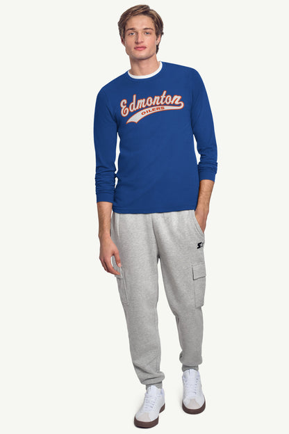 Starter MENS EDMONTON OILERS TAILSWEEP LONG SLEEVE T SHIRT