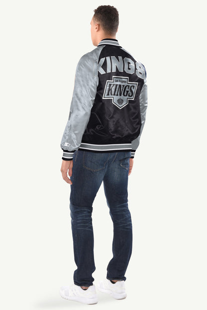 Starter MENS LOS ANGELES KINGS INDUCTEE SATIN VARSITY JACKET
