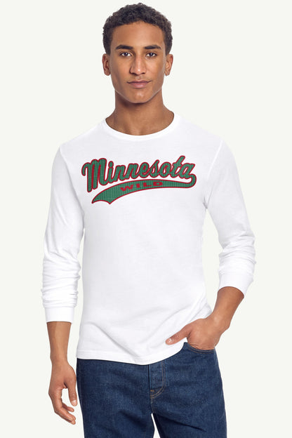 Starter MENS MINNESOTA WILD TAILSWEEP LONG SLEEVE T SHIRT