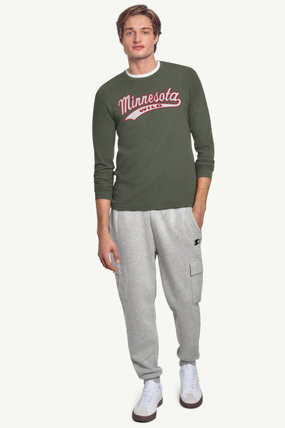 Starter MENS MINNESOTA WILD TAILSWEEP LONG SLEEVE T SHIRT
