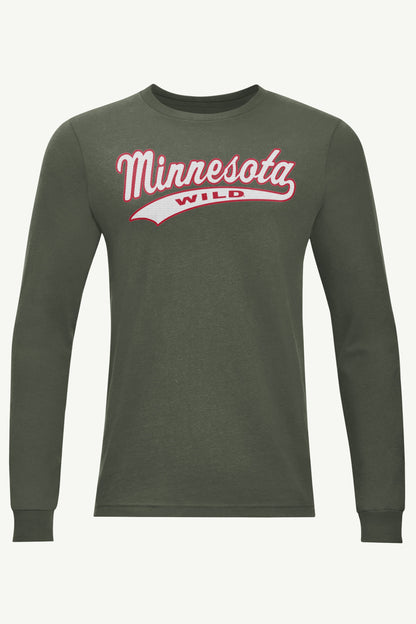 Starter MENS MINNESOTA WILD TAILSWEEP LONG SLEEVE T SHIRT