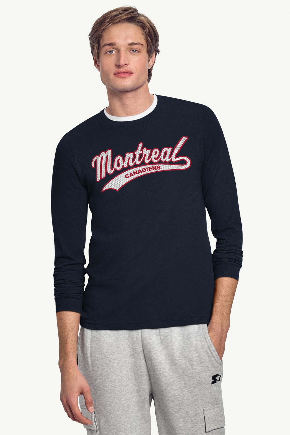 Starter MENS MONTREAL CANADIENS TAILSWEEP LONG SLEEVE T SHIRT