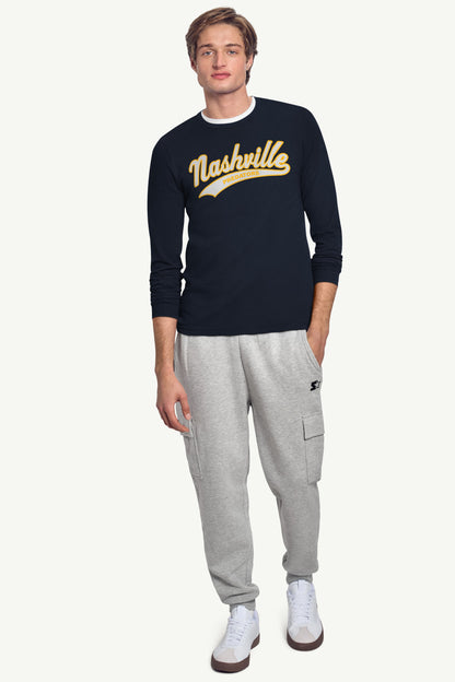 Starter MENS NASHVILLE PREDATORS TAILSWEEP LONG SLEEVE T SHIRT