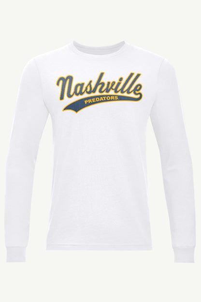Starter MENS NASHVILLE PREDATORS TAILSWEEP LONG SLEEVE T SHIRT