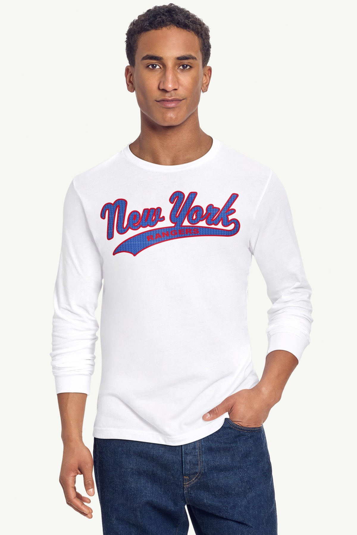 Starter MENS NEW YORK ISLANDERS TAILSWEEP LONG SLEEVE T SHIRT