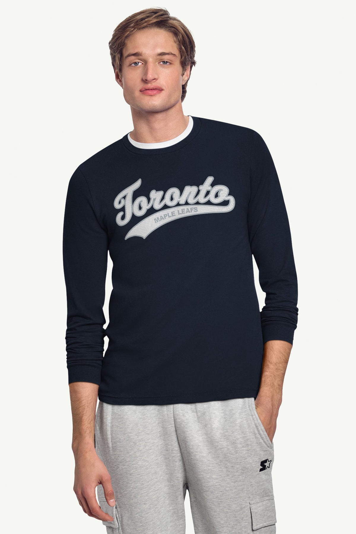 Starter MENS TORONTO MAPLE LEAFS TAILSWEEP LONG SLEEVE T SHIRT