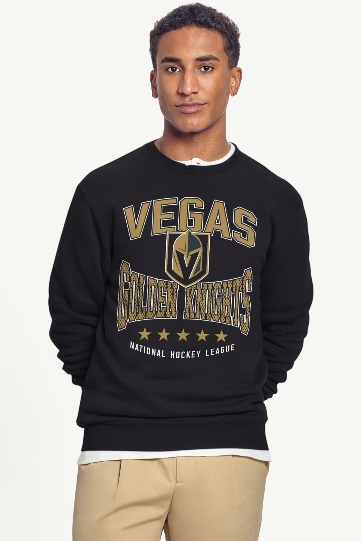 Starter MENS VEGAS GOLDEN KNIGHTS CENTER SQUEEZE SWEATSHIRT