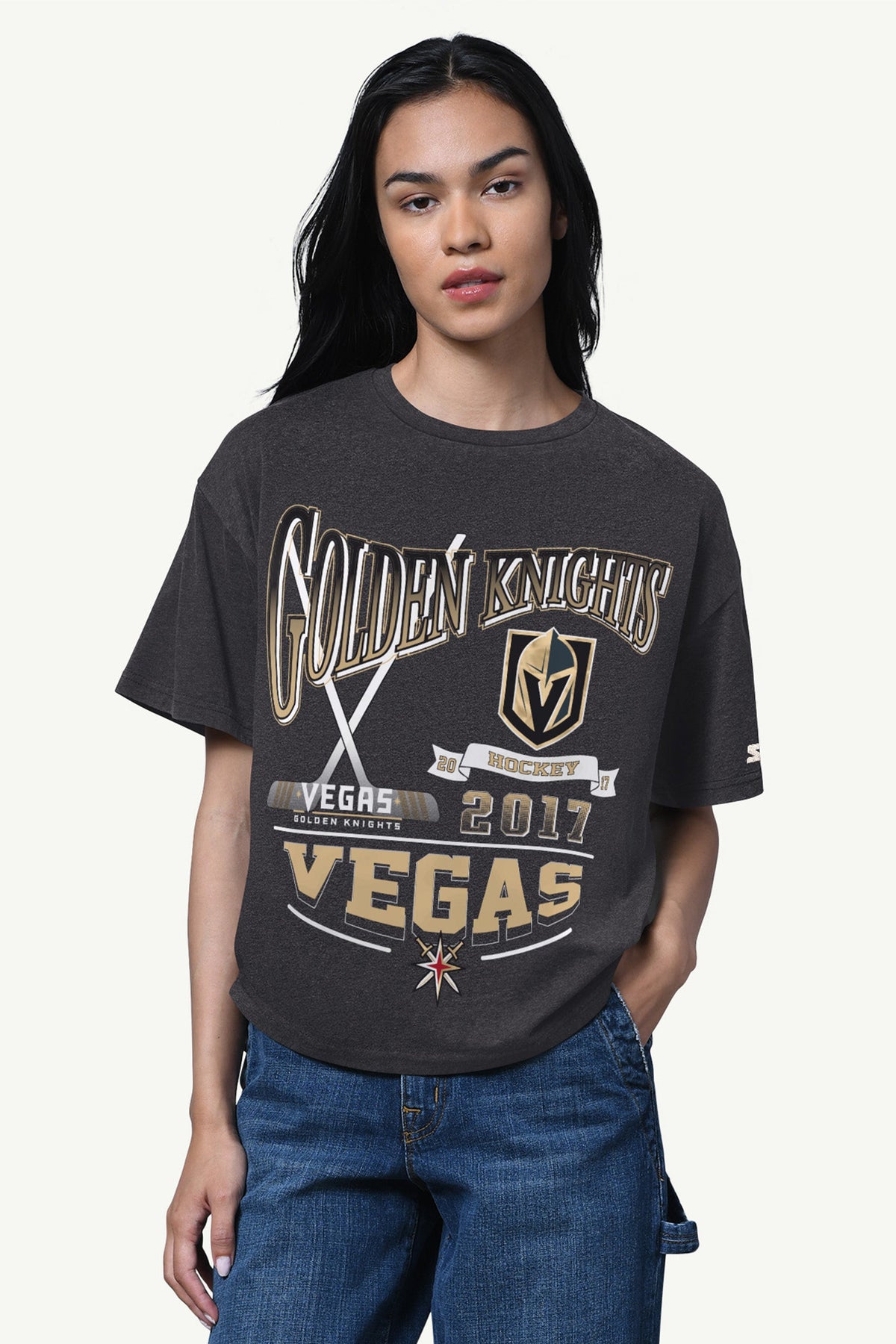 Starter WOMENS LAS VEGAS GOLDEN KNIGHTS HALL OF FAME T SHIRT