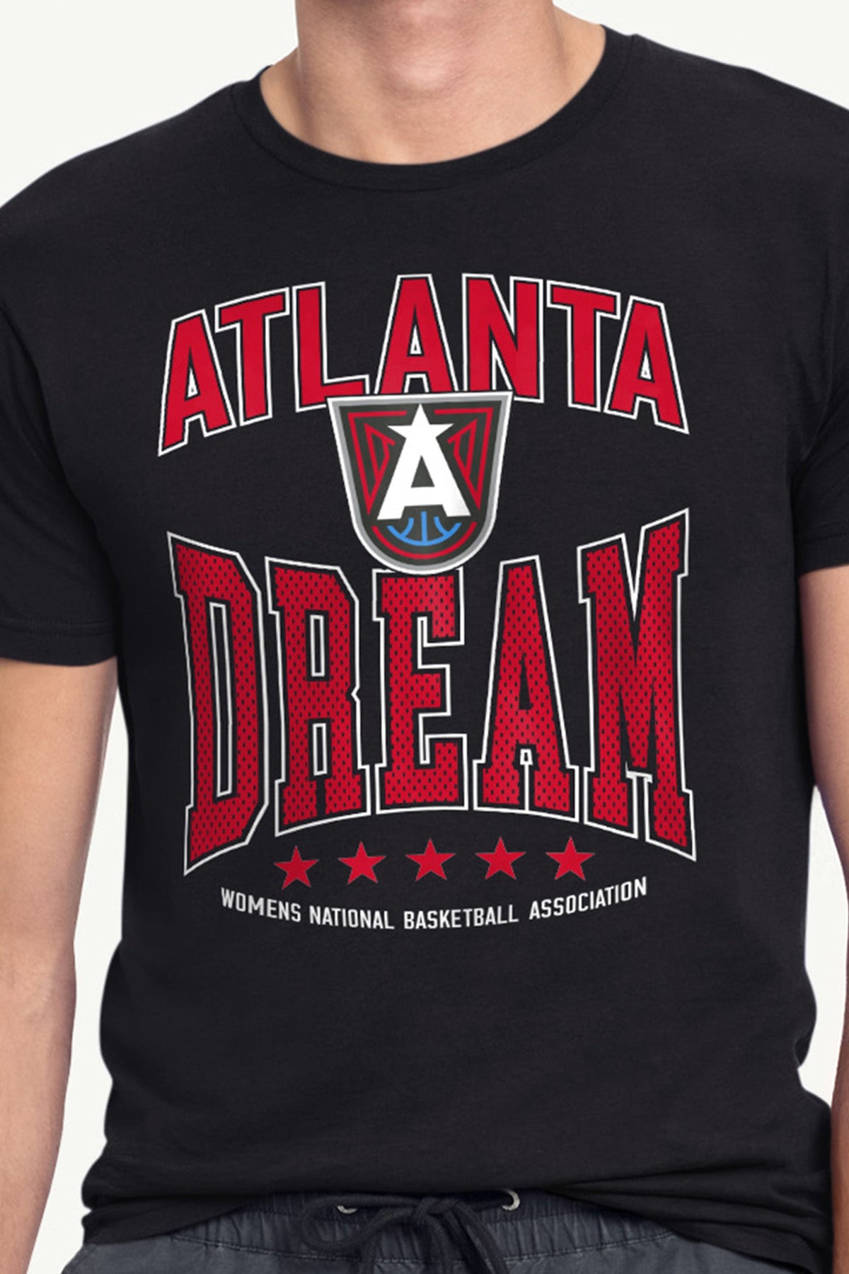 Starter MENS WNBA ATLANTA DREAM CENTER SQUEEZE T SHIRT