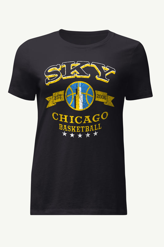 Starter WOMENS WNBA CHICAGO SKY BLEACHERS & BANNER T SHIRT