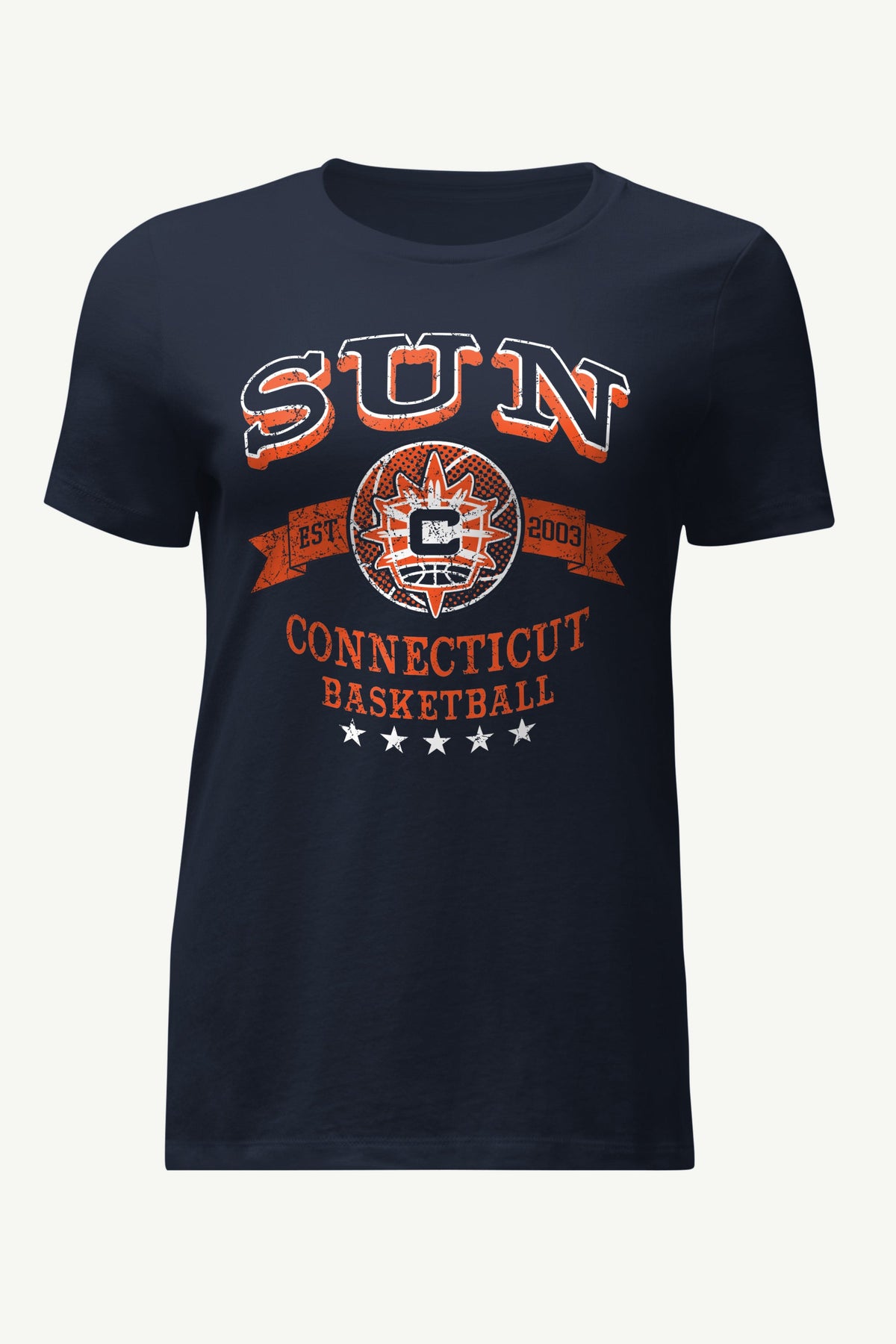 Starter WOMENS WNBA CONNECTICUT SUN BLEACHERS & BANNER T SHIRT