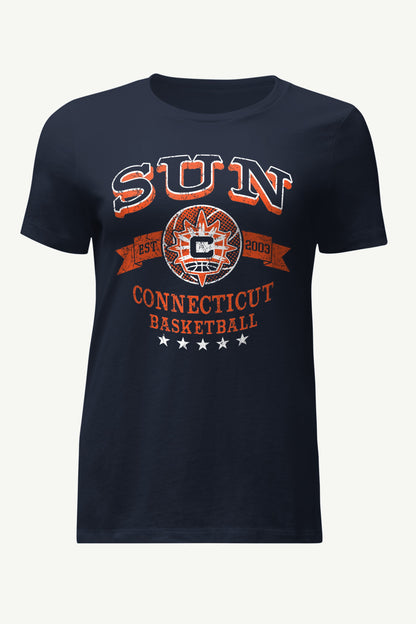 Starter WOMENS WNBA CONNECTICUT SUN BLEACHERS & BANNER T SHIRT