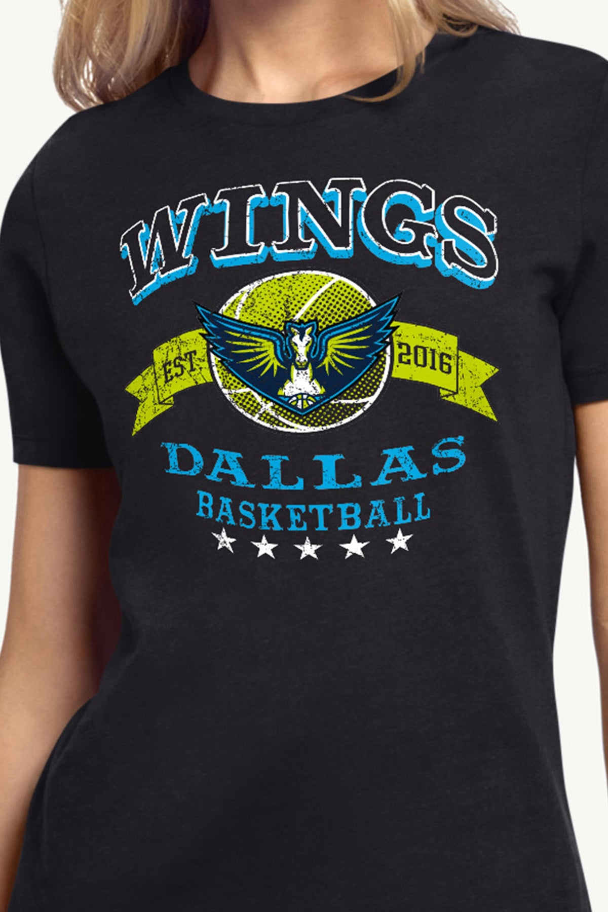 Starter WOMENS WNBA DALLAS WINGS BLEACHERS & BANNER T SHIRT