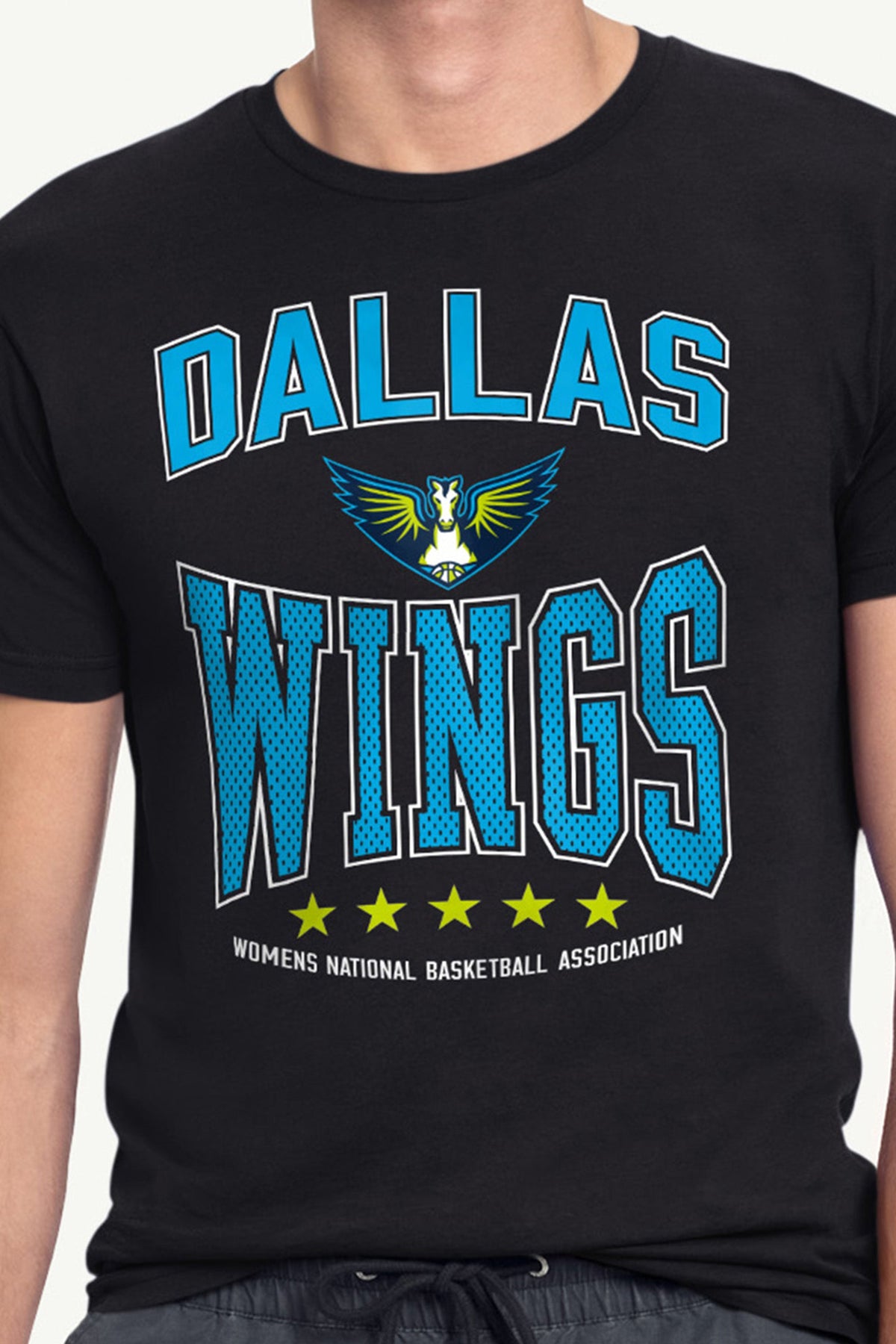 Starter MENS WNBA DALLAS WINGS CENTER SQUEEZE T SHIRT